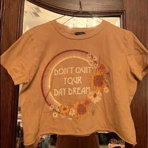 Boho Crop Top Tee Size S